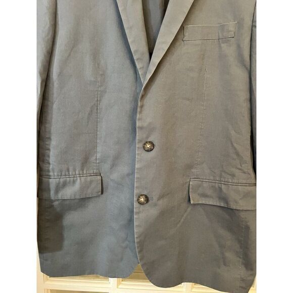 J.Crew Thompson Mens Solid Gray Cotton Mens Blazer - Unstructured 42L. - Picture 3 of 8